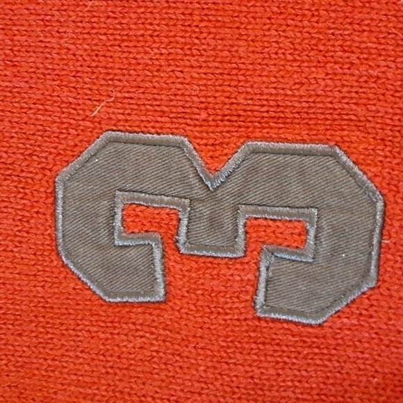 US polo assn embroidered large horse spell out men's 1/4 zip burgundy sweater L - Picture 4 of 12